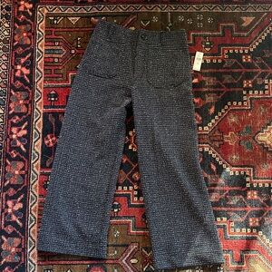 Maeve Charcoal and Black Tweed Cropped Pants